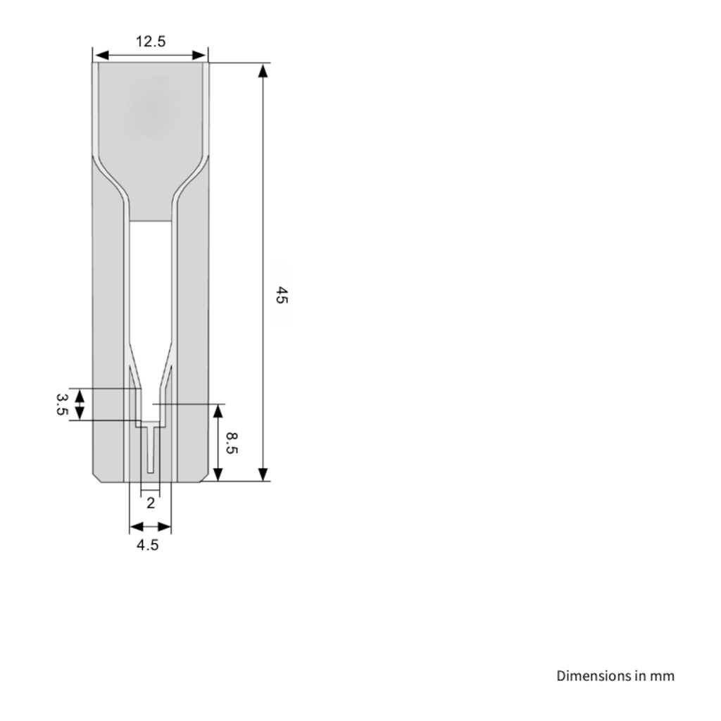 759210 Disposable UV-Cuvettes, Ultra-Micro, 8.5mm center height, 70-850 µl, 500-Pk.png